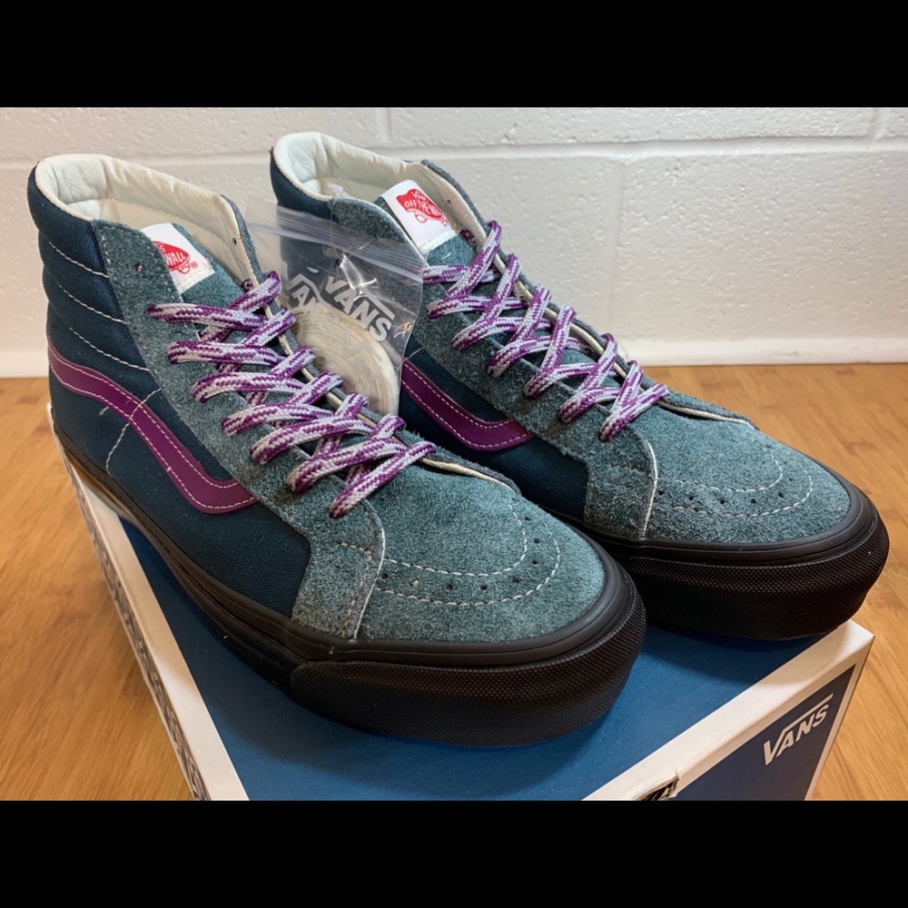 Vans Vault OG Sk8-Hi LX - Hairy Suede - Blue - NEW